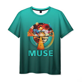 Мужская футболка 3D с принтом Muse в Курске, 100% полиэфир | прямой крой, круглый вырез горловины, длина до линии бедер | 