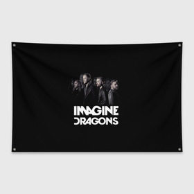 Флаг-баннер с принтом Группа Imagine Dragons в Курске, 100% полиэстер | размер 67 х 109 см, плотность ткани — 95 г/м2; по краям флага есть четыре люверса для крепления | альтернативный | американская | группа | драгонс | имеджин | инди | индирок | поп | рок | электроник