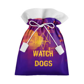 Подарочный 3D мешок с принтом WATCH DOGS NEON WORLD в Курске, 100% полиэстер | Размер: 29*39 см | wath dogs 2 | хакер