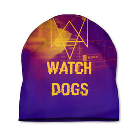 Шапка 3D с принтом WATCH DOGS NEON WORLD в Курске, 100% полиэстер | универсальный размер, печать по всей поверхности изделия | wath dogs 2 | хакер