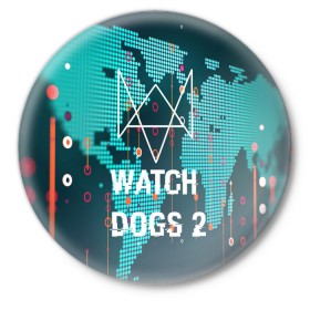 Значок с принтом Watch Dogs 2 NETWORK HACK в Курске,  металл | круглая форма, металлическая застежка в виде булавки | Тематика изображения на принте: game | wath dogs 2 | город | девушка | дрон | игры | компьютеры | пистолет | телефон | технологии | хакер