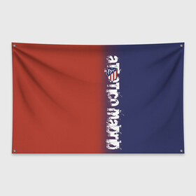 Флаг-баннер с принтом Atletico Madrid 2018 Original в Курске, 100% полиэстер | размер 67 х 109 см, плотность ткани — 95 г/м2; по краям флага есть четыре люверса для крепления | атлетико мадрид | эмблема
