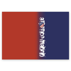 Поздравительная открытка с принтом Atletico Madrid 2018 Original в Курске, 100% бумага | плотность бумаги 280 г/м2, матовая, на обратной стороне линовка и место для марки
 | Тематика изображения на принте: атлетико мадрид | эмблема