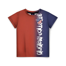 Детская футболка 3D с принтом Atletico Madrid 2018 Original в Курске, 100% гипоаллергенный полиэфир | прямой крой, круглый вырез горловины, длина до линии бедер, чуть спущенное плечо, ткань немного тянется | атлетико мадрид | эмблема