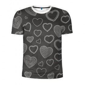 Мужская футболка 3D спортивная с принтом Love is в Курске, 100% полиэстер с улучшенными характеристиками | приталенный силуэт, круглая горловина, широкие плечи, сужается к линии бедра | 14 | love | валентин | губы | день | любовь | подарок | поцелуй | сердце | страсть | февраль