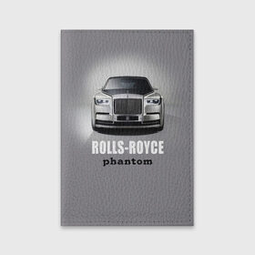 Обложка для паспорта матовая кожа с принтом Rolls-Royce Phantom в Курске, натуральная матовая кожа | размер 19,3 х 13,7 см; прозрачные пластиковые крепления | bmw | rolls royce | авто | автомобиль | машина | роллс ройс | тачка | элита