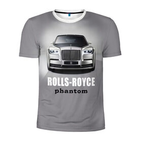 Мужская футболка 3D спортивная с принтом Rolls-Royce Phantom в Курске, 100% полиэстер с улучшенными характеристиками | приталенный силуэт, круглая горловина, широкие плечи, сужается к линии бедра | bmw | rolls royce | авто | автомобиль | машина | роллс ройс | тачка | элита