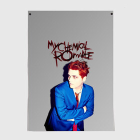 Постер с принтом My Chemical Romance в Курске, 100% бумага
 | бумага, плотность 150 мг. Матовая, но за счет высокого коэффициента гладкости имеет небольшой блеск и дает на свету блики, но в отличии от глянцевой бумаги не покрыта лаком | gerard way | mcr | my chemical romance | альтернативный | группа | джерард уэй | май кемикал романс | мкр | мой химический роман | мхр | мцр | панк | поп | поппанк | рок | рэй торо