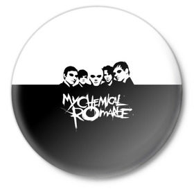 Значок с принтом My Chemical Romance в Курске,  металл | круглая форма, металлическая застежка в виде булавки | Тематика изображения на принте: gerard way | mcr | my chemical romance | альтернативный | группа | джерард уэй | май кемикал романс | мкр | мой химический роман | мхр | мцр | панк | поп | поппанк | рок | рэй торо
