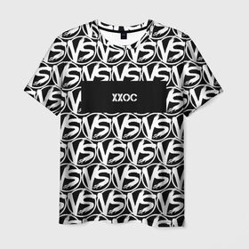 Мужская футболка 3D с принтом VERSUS BATTLE-XXOC в Курске, 100% полиэфир | прямой крой, круглый вырез горловины, длина до линии бедер | rap | versus battle | xxoc | битва | молодежный стиль | рэп | рэп батл | рэп битва | рэперы