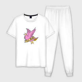 Мужская пижама хлопок с принтом CryBaby в Курске, 100% хлопок | брюки и футболка прямого кроя, без карманов, на брюках мягкая резинка на поясе и по низу штанин
 | lil peep | rap | густав ор | лил пип | рэп