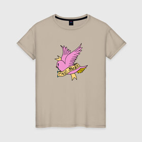 Женская футболка хлопок с принтом CryBaby в Курске, 100% хлопок | прямой крой, круглый вырез горловины, длина до линии бедер, слегка спущенное плечо | lil peep | rap | густав ор | лил пип | рэп
