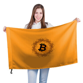 Флаг 3D с принтом BTC в Курске, 100% полиэстер | плотность ткани — 95 г/м2, размер — 67 х 109 см. Принт наносится с одной стороны | bitcoin | btc | crypto | биткоин | валюта | деньги | криптовалюта | цифровое золото