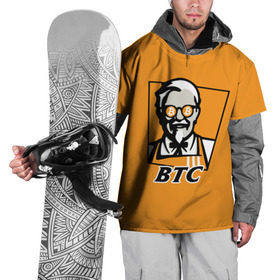 Накидка на куртку 3D с принтом BITCOIN в стиле KFC в Курске, 100% полиэстер |  | bitcoin | btc | crypto | kfc | биткоин | валюта | деньги | криптовалюта | цифровое золото