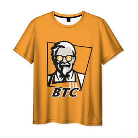 Мужская футболка 3D с принтом BITCOIN в стиле KFC в Курске, 100% полиэфир | прямой крой, круглый вырез горловины, длина до линии бедер | bitcoin | btc | crypto | kfc | биткоин | валюта | деньги | криптовалюта | цифровое золото