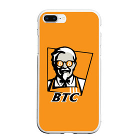 Чехол для iPhone 7Plus/8 Plus матовый с принтом BITCOIN в стиле KFC в Курске, Силикон | Область печати: задняя сторона чехла, без боковых панелей | bitcoin | btc | crypto | kfc | биткоин | валюта | деньги | криптовалюта | цифровое золото