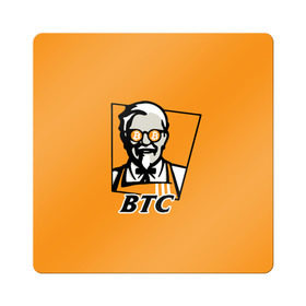 Магнит виниловый Квадрат с принтом BITCOIN в стиле KFC в Курске, полимерный материал с магнитным слоем | размер 9*9 см, закругленные углы | bitcoin | btc | crypto | kfc | биткоин | валюта | деньги | криптовалюта | цифровое золото