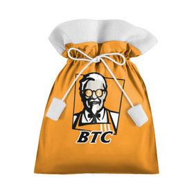 Подарочный 3D мешок с принтом BITCOIN в стиле KFC в Курске, 100% полиэстер | Размер: 29*39 см | bitcoin | btc | crypto | kfc | биткоин | валюта | деньги | криптовалюта | цифровое золото