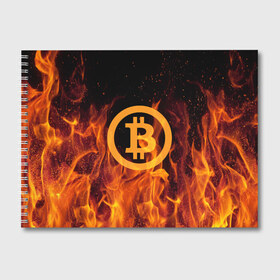 Альбом для рисования с принтом BITCOIN FIRE в Курске, 100% бумага
 | матовая бумага, плотность 200 мг. | bitcoin | btc | coin | crypto | ethereum | money | orange | биткоин | валюта | деньги | известные | криптовалюта | логотип | монета | надписи.cash | оранжевый | цвет | цифровое золото | эфир