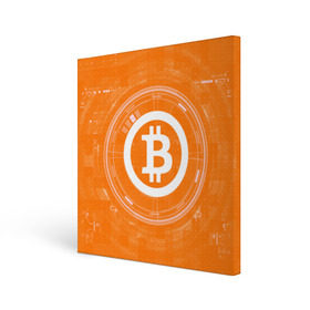 Холст квадратный с принтом BITCOIN в Курске, 100% ПВХ |  | bitcoin | btc | coin | crypto | ethereum | money | orange | биткоин | валюта | деньги | известные | криптовалюта | логотип | монета | надписи.cash | оранжевый | цвет | цифровое золото | эфир