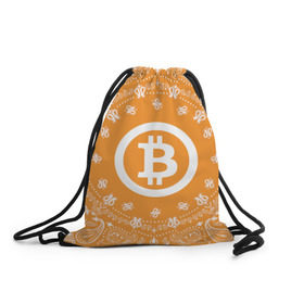 Рюкзак-мешок 3D с принтом BITCOIN в Курске, 100% полиэстер | плотность ткани — 200 г/м2, размер — 35 х 45 см; лямки — толстые шнурки, застежка на шнуровке, без карманов и подкладки | Тематика изображения на принте: bitcoin | btc | coin | crypto | ethereum | money | orange | биткоин | валюта | деньги | известные | криптовалюта | логотип | монета | надписи.cash | оранжевый | цвет | цифровое золото | эфир