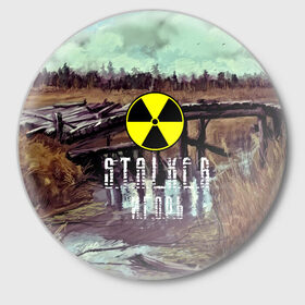 Значок с принтом S.T.A.L.K.E.R ИГОРЬ в Курске,  металл | круглая форма, металлическая застежка в виде булавки | 