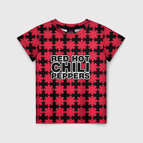 Детская футболка 3D с принтом Red Hot Chili Peppers в Курске, 100% гипоаллергенный полиэфир | прямой крой, круглый вырез горловины, длина до линии бедер, чуть спущенное плечо, ткань немного тянется | Тематика изображения на принте: 