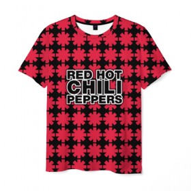 Мужская футболка 3D с принтом Red Hot Chili Peppers в Курске, 100% полиэфир | прямой крой, круглый вырез горловины, длина до линии бедер | 