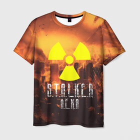 Мужская футболка 3D с принтом S.T.A.L.K.E.R Леха в Курске, 100% полиэфир | прямой крой, круглый вырез горловины, длина до линии бедер | леха | радиация | сталкер