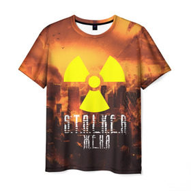 Мужская футболка 3D с принтом S.T.A.L.K.E.R Женя в Курске, 100% полиэфир | прямой крой, круглый вырез горловины, длина до линии бедер | s.t.a.l.k.e.r. | stalker | женя | припять | сталкер | чернобыль