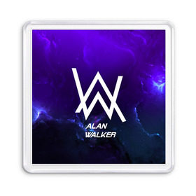 Магнит 55*55 с принтом Alan Walker SPACE COLLECTION в Курске, Пластик | Размер: 65*65 мм; Размер печати: 55*55 мм | Тематика изображения на принте: alan walker | club | music | абстракция | клубная музыка | космос | краски | музыка