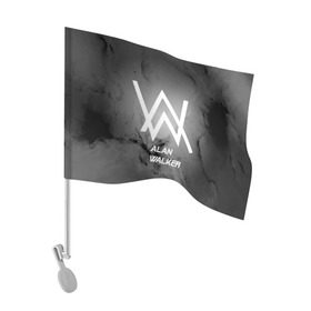Флаг для автомобиля с принтом ALAN WALKER в Курске, 100% полиэстер | Размер: 30*21 см | alan walker | club | music | абстракция | клубная музыка | космос | краски | музыка