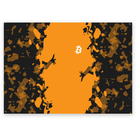 Поздравительная открытка с принтом BITCOIN в Курске, 100% бумага | плотность бумаги 280 г/м2, матовая, на обратной стороне линовка и место для марки
 | Тематика изображения на принте: bitcoin | btc | crypto | биткоин | валюта | деньги | криптовалюта | цифровое золото