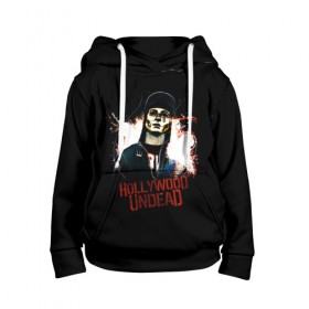 Детская толстовка 3D с принтом Hollywood Undead в Курске, 100% полиэстер | двухслойный капюшон со шнурком для регулировки, мягкие манжеты на рукавах и по низу толстовки, спереди карман-кенгуру с мягким внутренним слоем | 