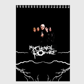 Скетчбук с принтом My Chemical Romance в Курске, 100% бумага
 | 48 листов, плотность листов — 100 г/м2, плотность картонной обложки — 250 г/м2. Листы скреплены сверху удобной пружинной спиралью | Тематика изображения на принте: gerard way | mcr | my chemical romance | альтернативный | группа | джерард уэй | май кемикал романс | мкр | мой химический роман | мхр | мцр | панк | поп | поппанк | рок | рэй торо