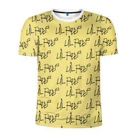 Мужская футболка 3D спортивная с принтом LiL PEEP Pattern в Курске, 100% полиэстер с улучшенными характеристиками | приталенный силуэт, круглая горловина, широкие плечи, сужается к линии бедра | Тематика изображения на принте: band | cry baby | emo | lil peep | music | musician | rap | swag | логотип | музыка | музыкант | нытик. | рэп | сваг | эмо