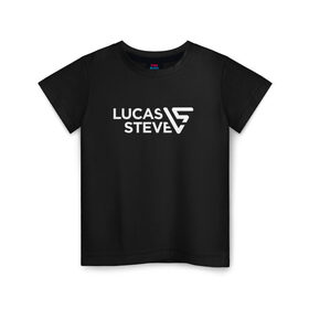 Детская футболка хлопок с принтом Lucas & Steve в Курске, 100% хлопок | круглый вырез горловины, полуприлегающий силуэт, длина до линии бедер | 