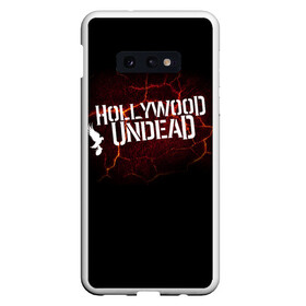 Чехол для Samsung S10E с принтом Hollywood Undead в Курске, Силикон | Область печати: задняя сторона чехла, без боковых панелей | j dog | голивудская нежить | голливудская нежить | джейдог | маски | нежить | рэпкор