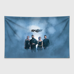 Флаг-баннер с принтом Skillet в Курске, 100% полиэстер | размер 67 х 109 см, плотность ткани — 95 г/м2; по краям флага есть четыре люверса для крепления | awake | monster | skillet | джон купер | кори купер | рок