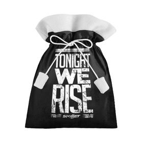 Подарочный 3D мешок с принтом We Rise в Курске, 100% полиэстер | Размер: 29*39 см | awake | monster | skillet | джон купер | кори купер | рок