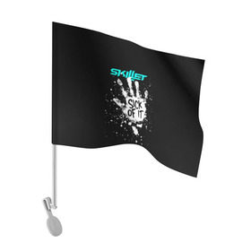 Флаг для автомобиля с принтом Sick of it в Курске, 100% полиэстер | Размер: 30*21 см | awake | monster | skillet | джон купер | кори купер | рок