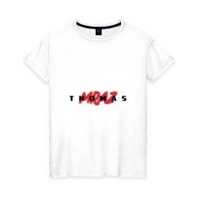 Женская футболка хлопок с принтом Thomas Mraz в Курске, 100% хлопок | прямой крой, круглый вырез горловины, длина до линии бедер, слегка спущенное плечо | thomas mraz | томас | тхомас