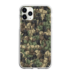 Чехол для iPhone 11 Pro матовый с принтом Камуфляж с пандами в Курске, Силикон |  | Тематика изображения на принте: wwf | животные | китай | медведь | милитари | панда | паттрен | хаки