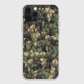 Чехол для iPhone 12 Pro Max с принтом Камуфляж с пандами в Курске, Силикон |  | Тематика изображения на принте: wwf | животные | китай | медведь | милитари | панда | паттрен | хаки