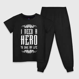 Детская пижама хлопок с принтом I need a Hero в Курске, 100% хлопок |  брюки и футболка прямого кроя, без карманов, на брюках мягкая резинка на поясе и по низу штанин
 | awake | hero | monster | skillet | джон купер | кори купер | рок