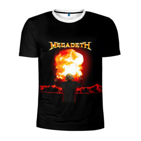 Мужская футболка 3D спортивная с принтом Megadeth в Курске, 100% полиэстер с улучшенными характеристиками | приталенный силуэт, круглая горловина, широкие плечи, сужается к линии бедра | megadet | megadeth | группа | дирк вербурен | дэвид эллефсон | дэйв мастейн | кико лоурейро | мегадет | мегадетх | метал | рок | трэш | трэшметал | тяжелый | хард | хардрок | хеви | хевиметал
