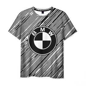 Мужская футболка 3D с принтом BMW SPORT LINE в Курске, 100% полиэфир | прямой крой, круглый вырез горловины, длина до линии бедер | auto | automobile | bmw | car | machine | motor | motor car | sport car | автомашина | легковой автомобиль | спортивный автомобиль | тачка
