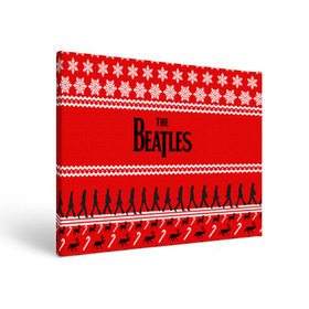 Холст прямоугольный с принтом Праздничный The Beatles в Курске, 100% ПВХ |  | beatles | the beatles | бител | битлз | битлс | битлы | группа | джон леннон | джордж харрисон | жуки | знак | красный | ливерпульская четвёрка | мерсибит | надпись | новогодний | новый год | пол маккартни | поп