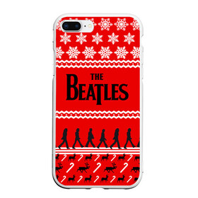 Чехол для iPhone 7Plus/8 Plus матовый с принтом Праздничный The Beatles в Курске, Силикон | Область печати: задняя сторона чехла, без боковых панелей | beatles | the beatles | бител | битлз | битлс | битлы | группа | джон леннон | джордж харрисон | жуки | знак | красный | ливерпульская четвёрка | мерсибит | надпись | новогодний | новый год | пол маккартни | поп