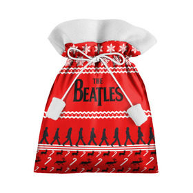 Подарочный 3D мешок с принтом Праздничный The Beatles в Курске, 100% полиэстер | Размер: 29*39 см | beatles | the beatles | бител | битлз | битлс | битлы | группа | джон леннон | джордж харрисон | жуки | знак | красный | ливерпульская четвёрка | мерсибит | надпись | новогодний | новый год | пол маккартни | поп